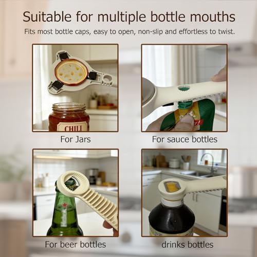 4-in-1 Jar Opener, Ruydiwale Adjustable Jar Opener for Seniors
