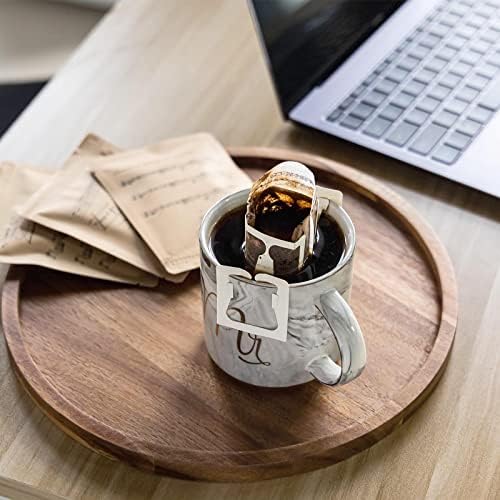 11.5 Inches Candle Holder Tray Home Decor, Round Wood Tray for Coffee Table, Small Wooden Serving Decorative Trays for Home (Pack of 2)