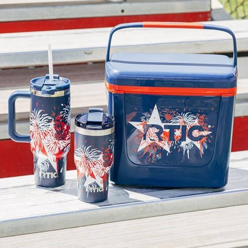 RTIC 20oz Essential Tumbler with Lid, Ceramic Lined, Fireworks