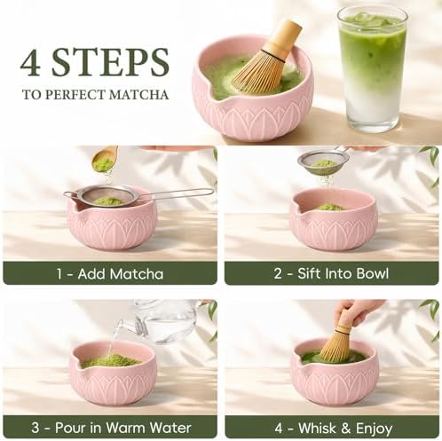 Matcha Whisk Set with Ceramic Bowl & Bamboo Chasen