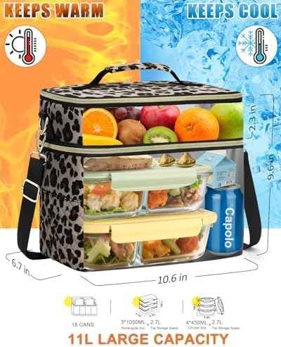 Capolo Lunch Bag for Women Men Insulated Lunch Tote Leakproof Lunchbox Bags