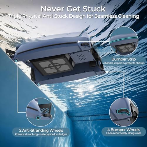KAVANO Solar Pool Skimmer Robot, Robotic Pool Surface Cleaner with App Control, Automatic Floating Pool Skimmer for Inground and Above Ground Pools
