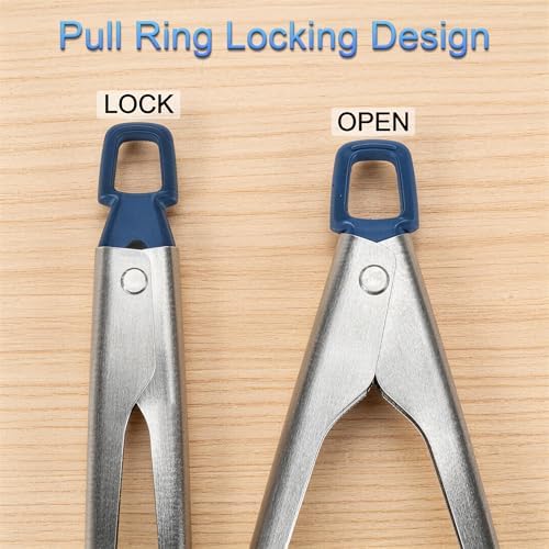 Kitchen Tongs, Food Grade Stainless Steel Cooking Tongs, 12''