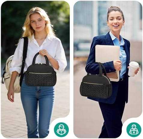 Coobiiya Lunch Box Lunch Bag for Women Men,Reusable Cute Lunch Pail bag,Leakproof,Insulated LunchBox Tote Compact 10L, Cooler Lunch Container for Work Travel Office