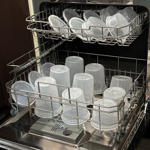 TashiBox 48 Sets 32 oz Plastic Deli Containers with Lids - Clear Airtight Food Storage & Meal Prep Containers, BPA Free, Stackable, Leakproof, Microwave & Freezer Safe