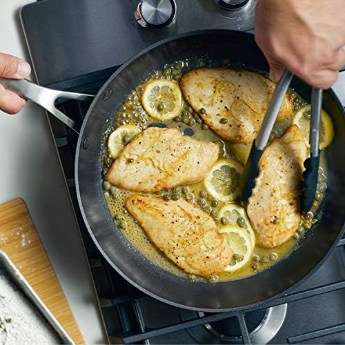 KitchenAid Induction Nonstick Frying Pan with Lid, 12.25-Inch, Matte Black