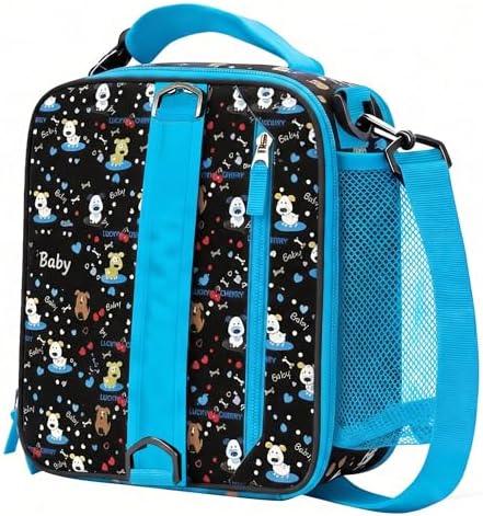 Expandable Lunch Box Kids,Cute Cartoon Insulated Lunch bag for Kids Boys Girls Portable Double-Capacity Lunchbox Special Design for school Picnic Outdoor