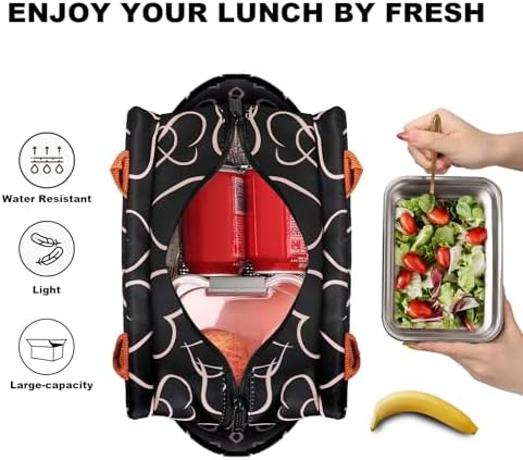 Joymee Insulated Lunch Bag For Women Reusable Leakproof - Love Heart
