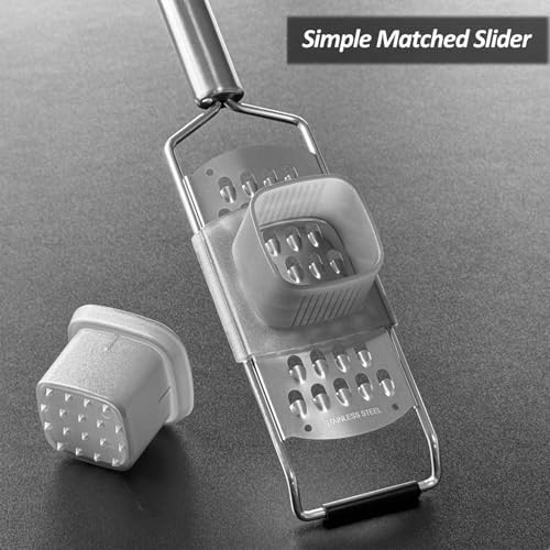 VOVOLY Zester Grater Set, 4 Pack-Fine/Coarse/Extra Coarse/Slider Attachment