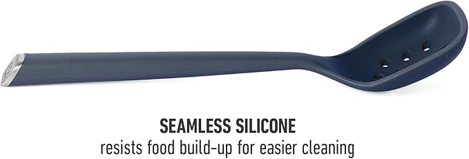 Calphalon Edge Silicone Flexible Slotted Spoon/Skimmer - Navy Blue
