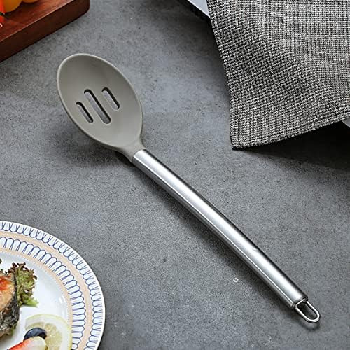 Berglander Cooking Spoon, Non-stick Silicone Slotted, Basting Spoon For Cooking, Kitchen Serving Dishwasher Safe, Easy to Clean