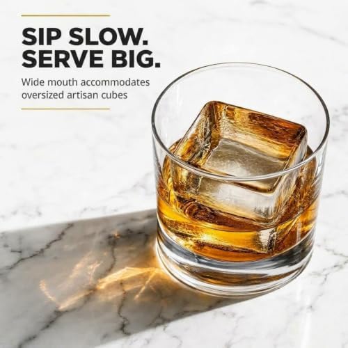 Godinger Whiskey Glasses, Bourbon Rocks Cocktail Set of 4, Made in Italy
