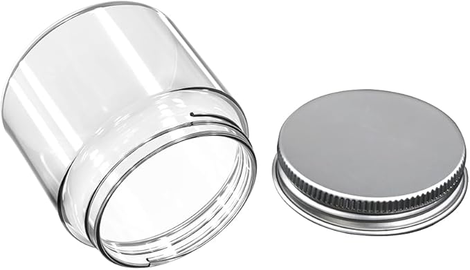 4 PCS Glass Jars with Lid 1.7oz/50ml 2x2 inches for Herb Spice Creams, Beauty Products Storage, 4 PCS/PACK