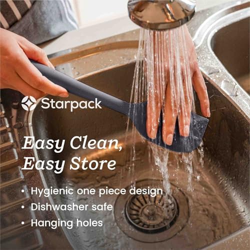Starpack 'Ladle of Love' Premium Silicone Ladle Spoon 11" - Soup Ladles High Heat Resistant to 600°F - Kitchen Laldes for Serving - Non Stick Silicone Ladles - LFGB Grade Rubber Cooking Spoon - Gray