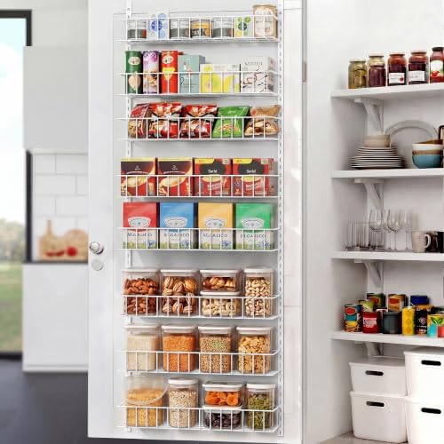 ElegantArray 8-Tier Pantry Door Organizer, White