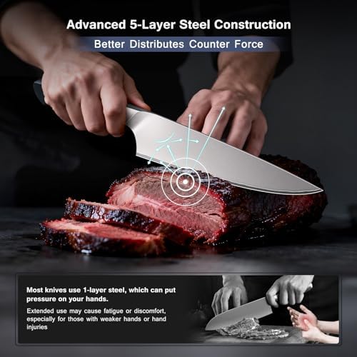10 PCS Japanese Kitchen Knife Set, Dishwasher Safe