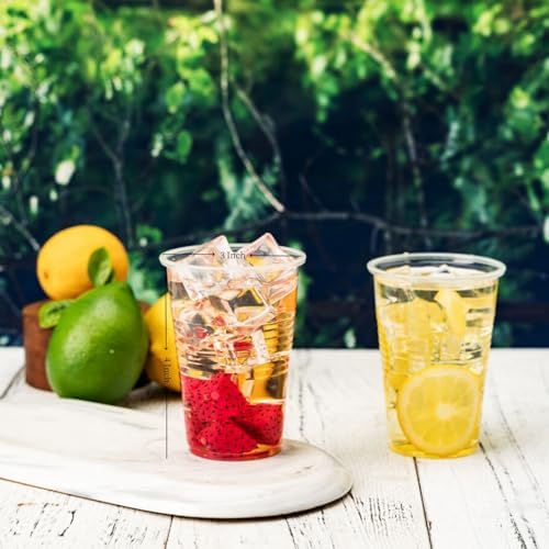 RACETOP 9 oz Disposable Plastic Cups, Clear Plastic Cups Tumblers 2000 Pack,Transparent for Wedding, Thanksgiving, Birthday, Halloween, Christmas Party