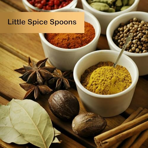 6-Pack Mini Spoons Metal Tiny Shovels 3-Inch Small Medicine Spoon