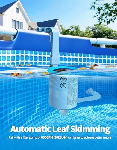 BluSwim Above Ground Pool Surface Skimmer with 3 Filter Socks