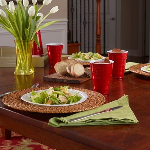 Hefty Easy Grip Disposable Plastic Cold Cups, Red, 18 Ounce (50 Count (Pack of 3))