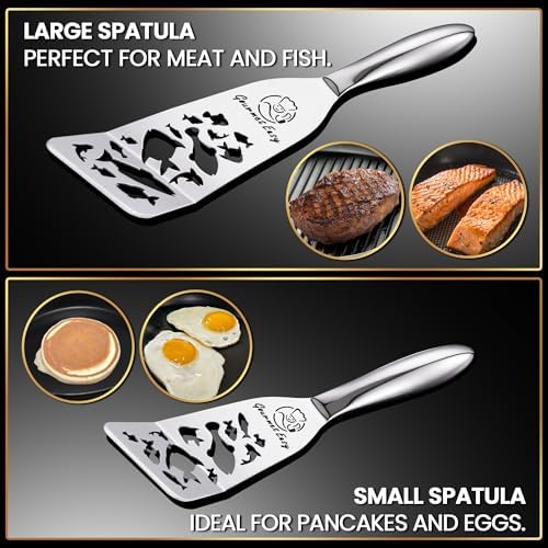 Gourmet Easy Fish Spatula Set, Ultra-Thin Edge Easy Flipping – Fish Edition