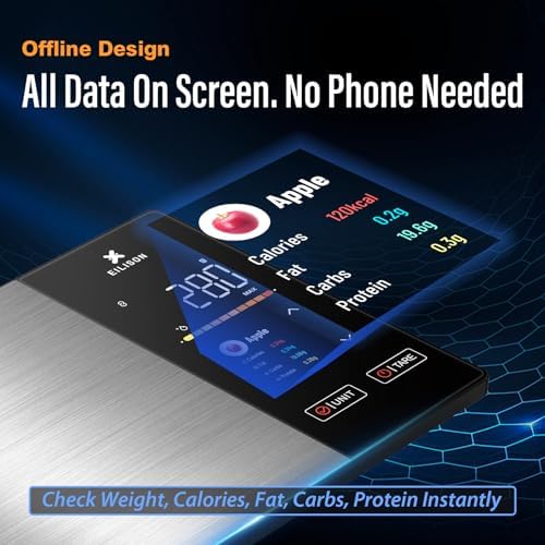 EILISON Smart Kitchen Scale,TFT Display Food Scale,Nutrition Calculator