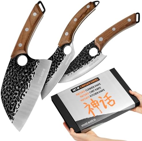 Matsato Knife Set 3-Piece Kitchen Knives, Cooking Chef Knife Set