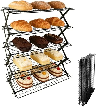 5 Tier Collapsible Cooling Rack Sourdough Cooling Rack 17"x10"