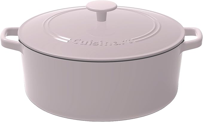 Cuisinart Chef's Classic Enameled Cast Iron Round Covered Casserole (Gray, 7- Quart)