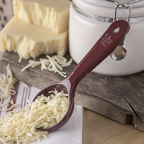 Carlisle FoodService Products Measure Miser Solid Measuring Spoon with Short Handle, 1.5 Ounces, Brown