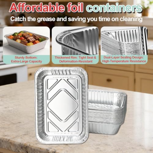20 Pack Drip Pans Liners for Most Monument Grills 24367 13762 Accessories