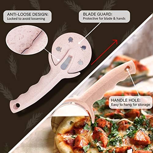 Pizza Cutter Wheel with Cover,Pizza Slicer-Healthy Stainless Steel Material