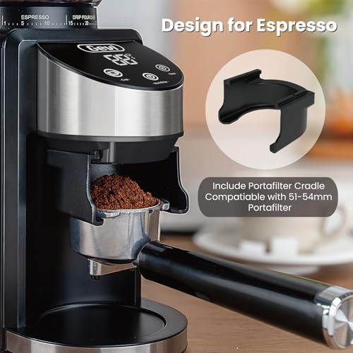 Gevi Burr Grinder, 35 Settings Espresso Drip French Press,Anti-Static Black