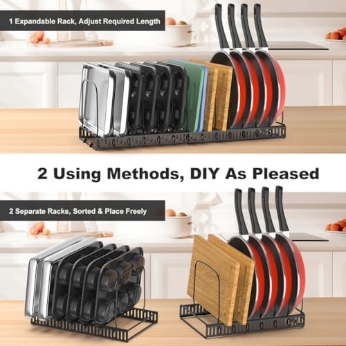Housolution Cutting Board and Baking Tray Cookie Sheet Organizer, Black