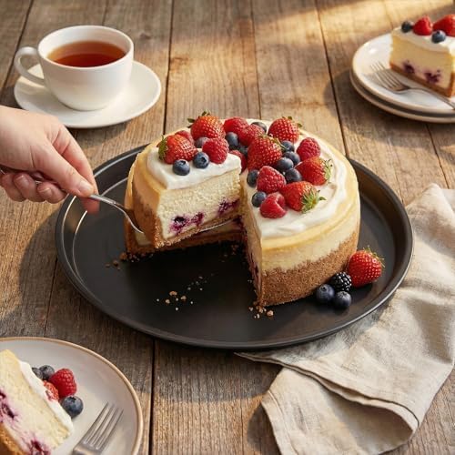 11.4 Inch Cookie Cake Pan, Round Cake Pan Round Cookie Sheet Nonstick Giant Shollow Baking Pans Cakes Tray Pans for Home Kitchen Baking