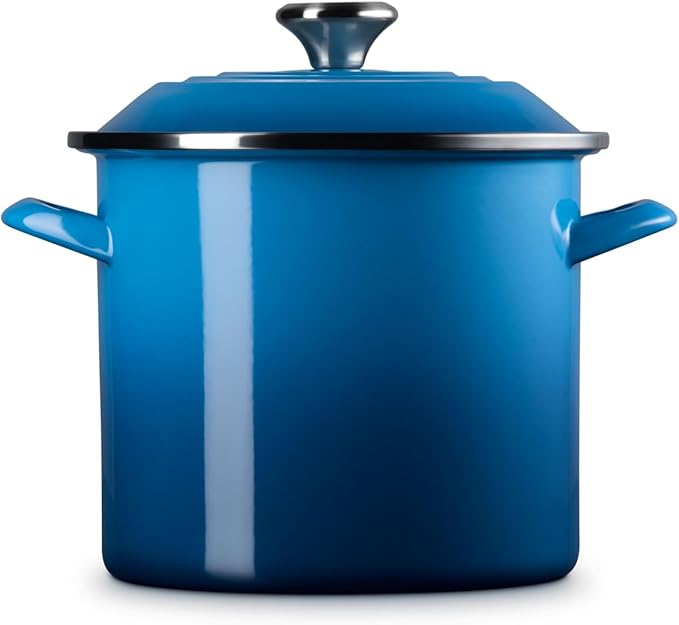 Le Creuset Enamel on Steel Traditional Stockpot, 8 qt., Marseille with Stainless Steel Knob