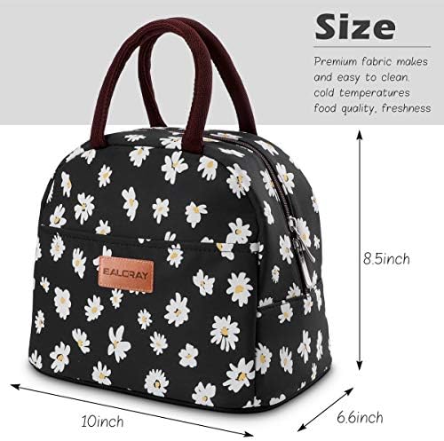 BALORAY Lunch Bag for Women Men Adult Lunch Box (Daisy), M