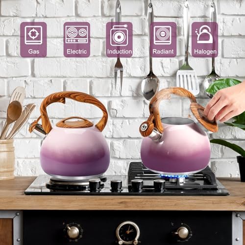 GGC Whistling Tea Kettle for Stove Top, 3.2QT/3L Stainless Steel Tea Kettle