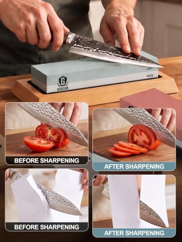 Complete Knife Sharpening Stone Kit, Double-Sided Grit400/1000 & 3000/8000