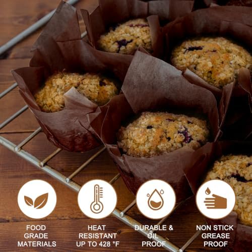 120pcs Tulip Cupcake Liners for Baking Cups, Premium Muffin Liners Holders