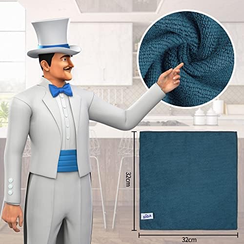 MR.SIGA Microfiber Cleaning Cloths, Streak Free Microfiber Towels, 12 Pack
