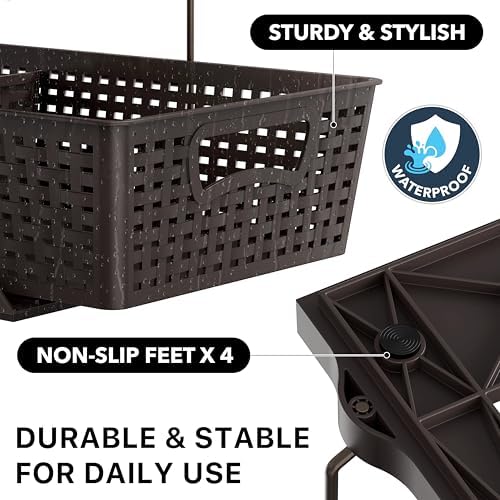 Simple Houseware 2 Tier Pull-Out Sliding Drawer Under Sink Storage, Brown