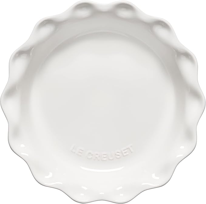 Le Creuset Stoneware 9" Heritage Pie Dish, White