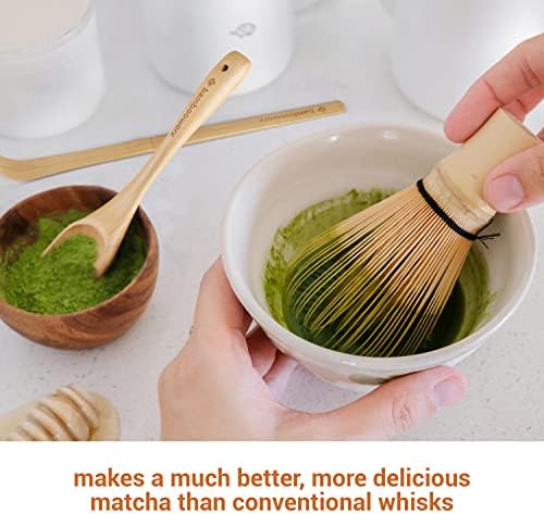 Matcha Whisk Set - (Chasen), Traditional Scoop (Chashaku), Tea Spoon