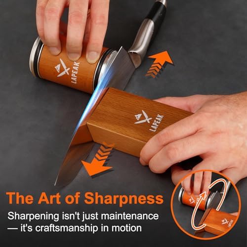 Rolling Knife Sharpener Kit, Knife Sharpener Tool, Knife Sharpening with Diamonds and Ceramic for Steel of Any Hardness, Kitchen, Outdoor & Utility Knives Sharpener with 15° & 20° Magnetic Angle.