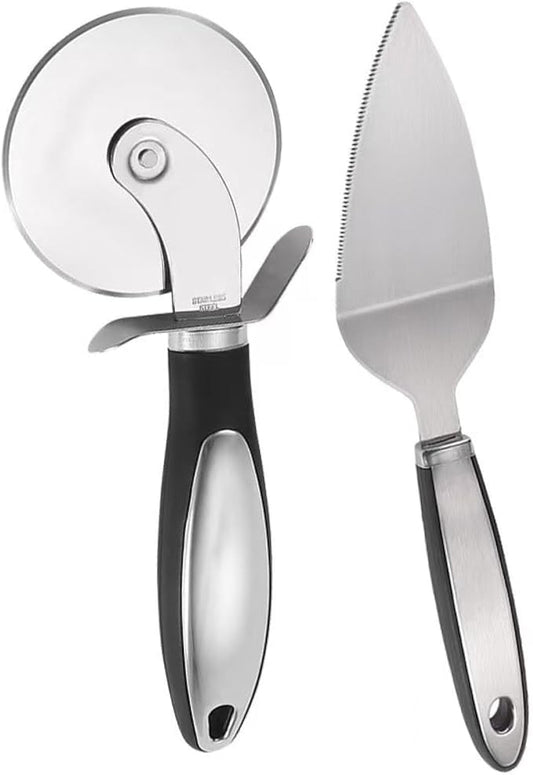Pizza cutter, pizza cutter wheel, pizza cutter rocker blade, clean and crisp sliced pizza, and other food that needs to be cut Pizza knife with pizza spatula