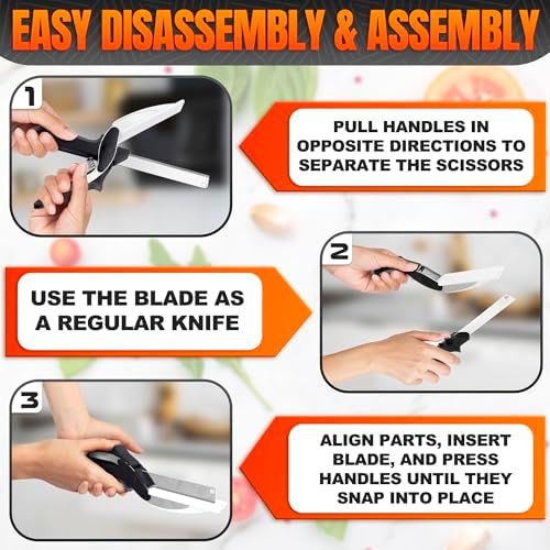 9.6" Cutting Board Scissors for Food with Stainless Steel Blade