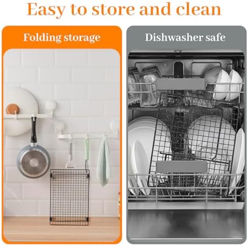 4 Pcs Cooling Racks, 13.4x9.45 Inch Cookie Cooling Racks For Baking, Stackable Carbon Steel Wire Rack with Folding Legs For Cooking, Roasting, Grilling