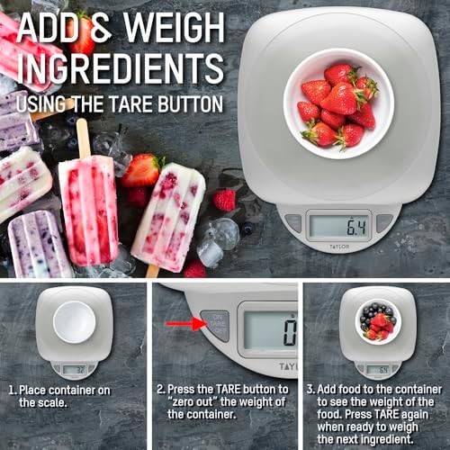 Taylor Digital Glass Surface Kitchen Scale - 11 lb Max Capacity