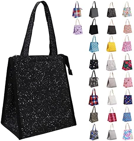iknoe 9L Insulated Lunch Bag for Men & Women, Leak-Resistant Brightblack